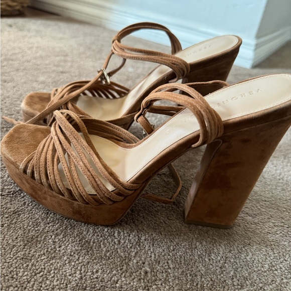 Veronica Beard Fletcher Ankle Strap Platform Heel-8 - Picture 3 of 9